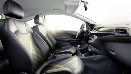 Opel Corsa E (2015) - wersja 3-drzwiowa - widok ogólny wnętrza z przodu