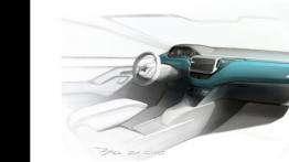 Peugeot 208 - wersja 5-drzwiowa - szkic wnętrza