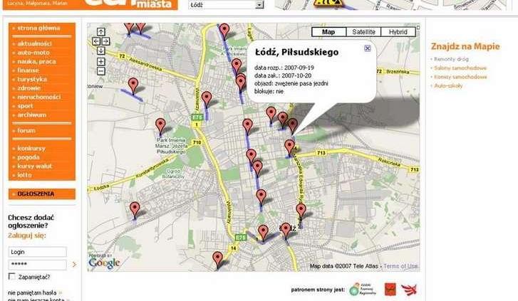 Echo Miasta z wirtualnymi mapami dla kierowców