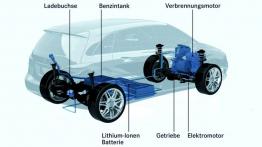 Mercedes klasy B E-CELL Concept - schemat konstrukcyjny auta