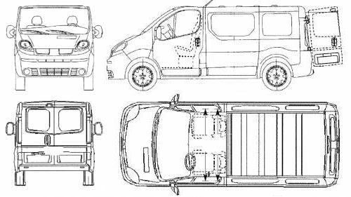 Szkic techniczny Nissan Primastar I