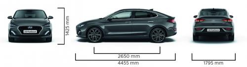 Szkic techniczny Hyundai i30 III Fastback