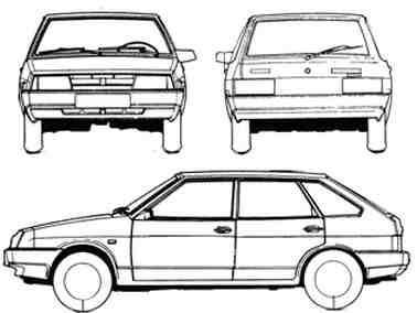Szkic techniczny Łada Samara Samara Baltic