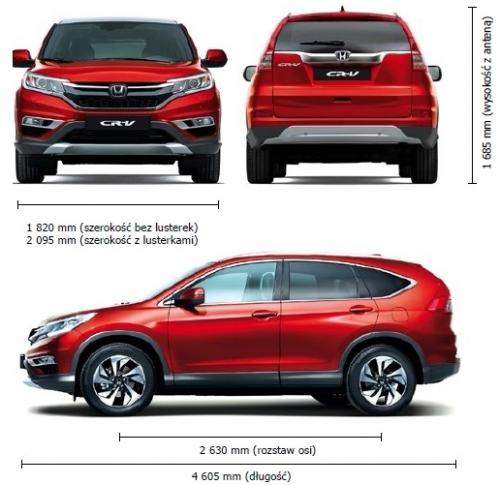 Szkic techniczny Honda CR-V IV SUV Facelifting