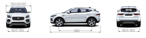 Szkic techniczny Jaguar E-Pace SUV Facelifting