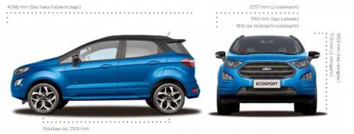 Szkic techniczny Ford Ecosport II SUV Facelifting