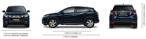 Szkic techniczny Honda HR-V II SUV Facelifting