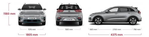 Szkic techniczny Kia Niro I Crossover Facelifting Electric