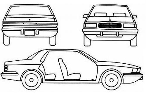 Szkic techniczny Buick Century I