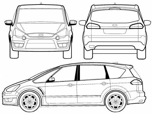 Szkic techniczny Ford S-Max I Van