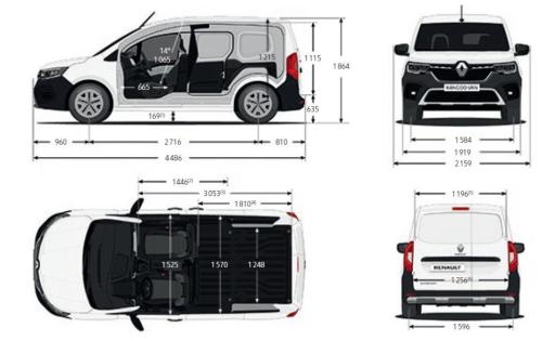 Szkic techniczny Renault Kangoo III VAN