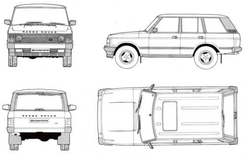 Szkic techniczny Land Rover Range Rover I
