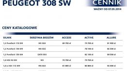 Aktualne ceny Peugeota 308, również w wariancie SW
