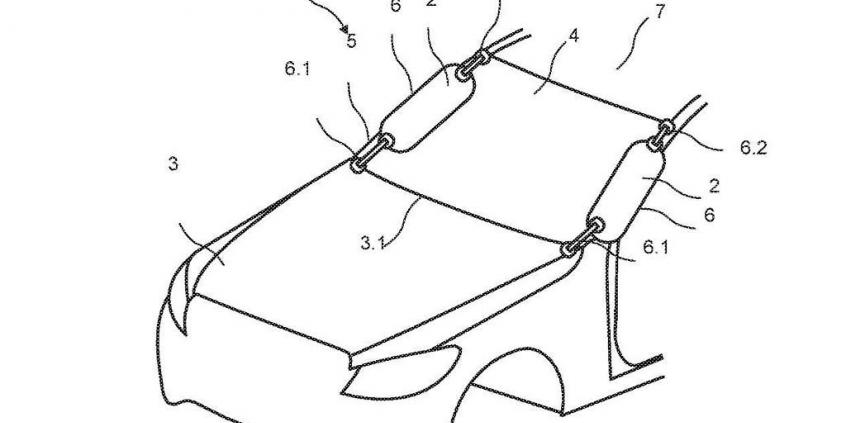 Mercedes z poduszką powietrzną dla pieszego
